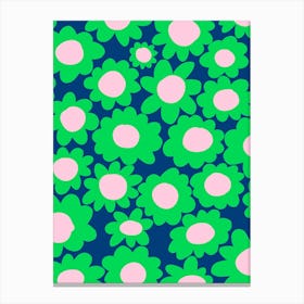 Abstract Bubble Flower Printed Pattern Canvas Print