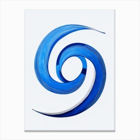 Infinity Symbol 1 Blue And White Line Drawing Canvas Print