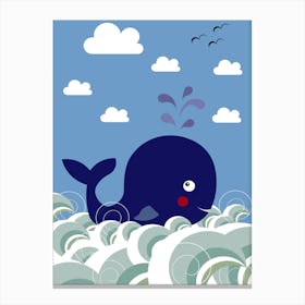 Kids Whale Canvas Print