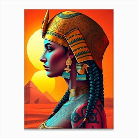 Cleopatra Color Portrait Canvas Print