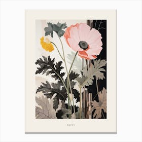 Flower Illustration Poppy 1 Poster Canvas Print