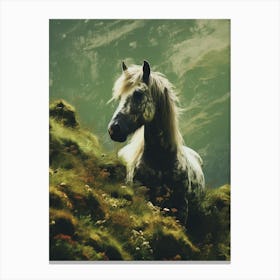 Cosmic horse portrait Canvas Print