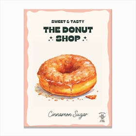 Cinnamon Sugar Donut The Donut Shop 1 Canvas Print