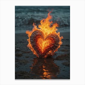 Heart On Fire 1 Canvas Print