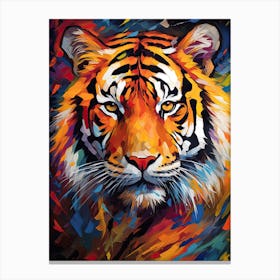 Tiger Art In Expressionism Style 2 Canvas Print