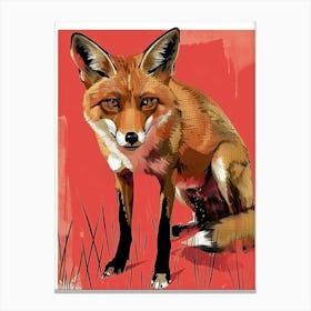 Fox Illustration 22 Canvas Print