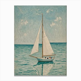 Sailboat On The Ocean no1 Canvas Print