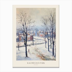 Winter City Park Poster Kalemegdan Park Belgrade Serbia 3 Canvas Print