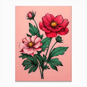 Cosmos Flower 3 Canvas Print