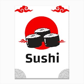 Sushi Logo Vector Canvas Print