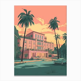 Douala Cameroon Travel Illustration 2 Canvas Print