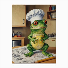 Chef Frog 2 Canvas Print