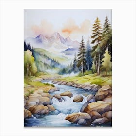 mountain forest landscape.4 Canvas Print