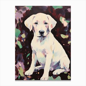 A Labrador Retriever Dog Painting, Impressionist 3 Canvas Print
