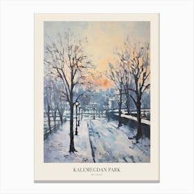 Winter City Park Poster Kalemegdan Park Belgrade Serbia 5 Canvas Print