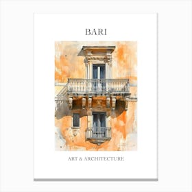 Bari Travel And Architecture Poster 4 Canvas Print