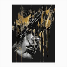 Gold And Black 80 Canvas Print