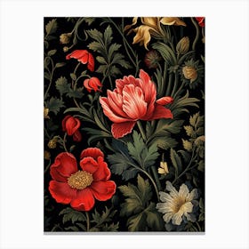 Sweet Box William Morris Style Winter Florals Canvas Print