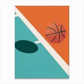 Minimal art Basketball Court Canvas Print