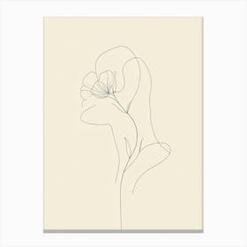 Line Drawing Of A Woman Canvas Print