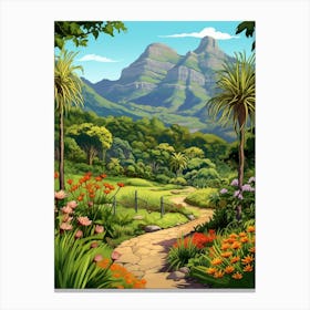 Kirstenbosch National Gardens Cartoon 4 Canvas Print