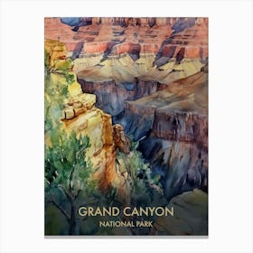 Grand Canyon National Park Watercolour 1 Canvas Print