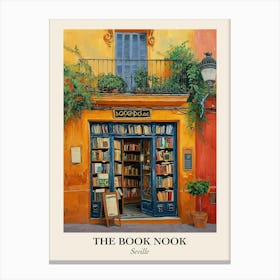 Seville Book Nook Bookshop 2 Poster Canvas Print