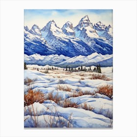 Grand Teton National Park United States 4 Canvas Print