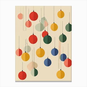 Christmas Ornaments Colorful Canvas Print