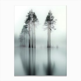 Trees In The Mist Canvas Print