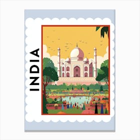 India Travel Stamp Poster Canvas Print