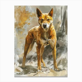 Dingo Precisionist Illustration 2 Canvas Print