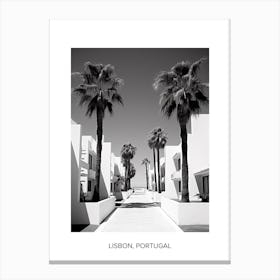 Poster Of Marbella, Spain, Photography In Black And White 2 Canvas Print