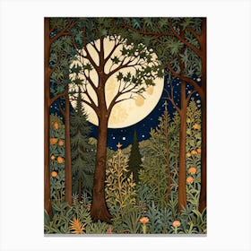 William Morris Moonlight In The Forest 20 Canvas Print