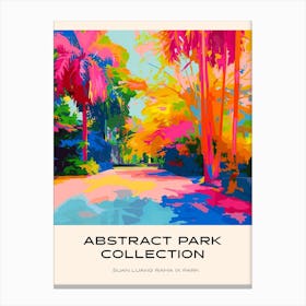 Abstract Park Collection Poster Suan Luang Rama Ix Park Bangkok 2 Canvas Print