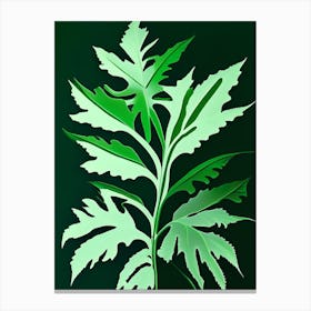 Sweet Cicely Leaf Vibrant Inspired Canvas Print