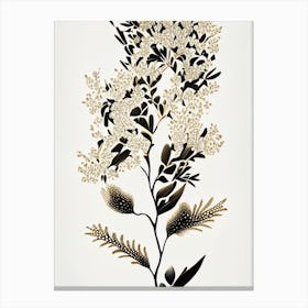 Joshua Tree Pattern Gold And Black (6) Canvas Print