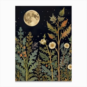 Landscape Moon In Forest Style William Morris 11 Canvas Print