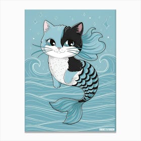 Mermaid Cat 3 Canvas Print