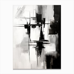 Melancholy Abstract Black And White 2 Canvas Print