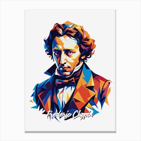 Frederic Chopin 01 Portrait WPAP Pop Art Canvas Print