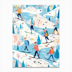Taos Ski Valley   New Mexico Usa, Ski Resort Illustration 3 Canvas Print
