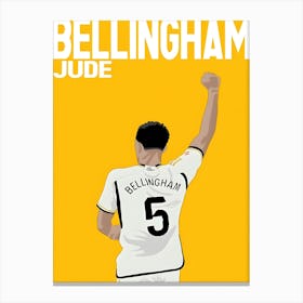 Jude Bellingham Inspired Football Funny Canvas Print