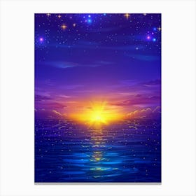 Sunset In The Sea 3 Canvas Print