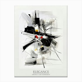 Elegance Abstract Black And White 1 Poster Canvas Print