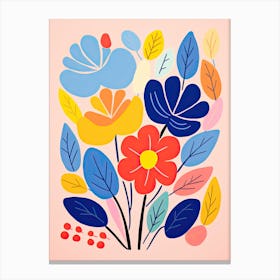 Chromatic Blossom Ballet; Inspired By Henri Matisse S Flower Market Dance Canvas Print