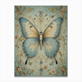 Delicate Blue Butterfly Canvas Print