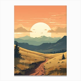 Pacific Northwest Trail Usa 4 Hiking Trail Landscape Canvas Print