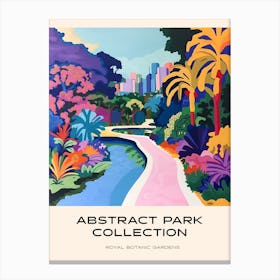Abstract Park Collection Poster Royal Botanic Gardens Sydney 3 Canvas Print