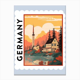 Germany 1 Travel Stamp Poster Canvas Print